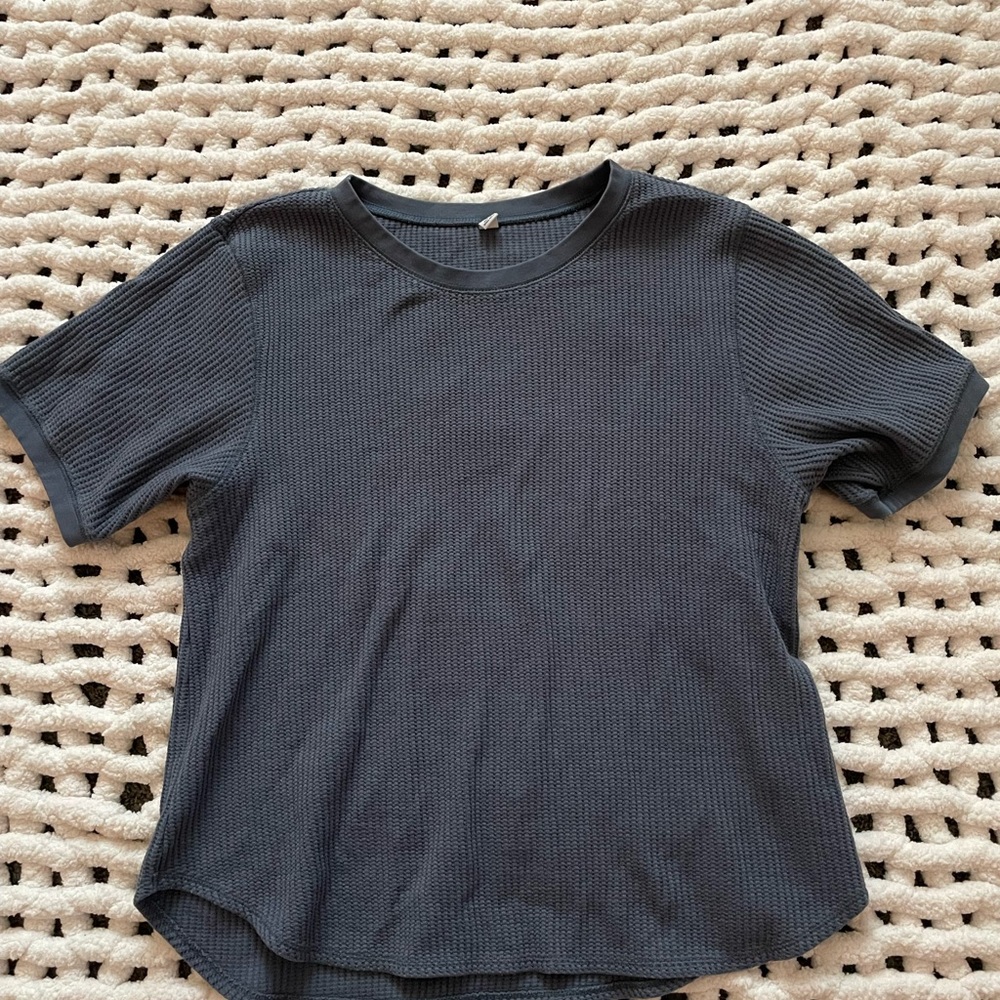 Uniqlo Dark Gray Ribbed Top